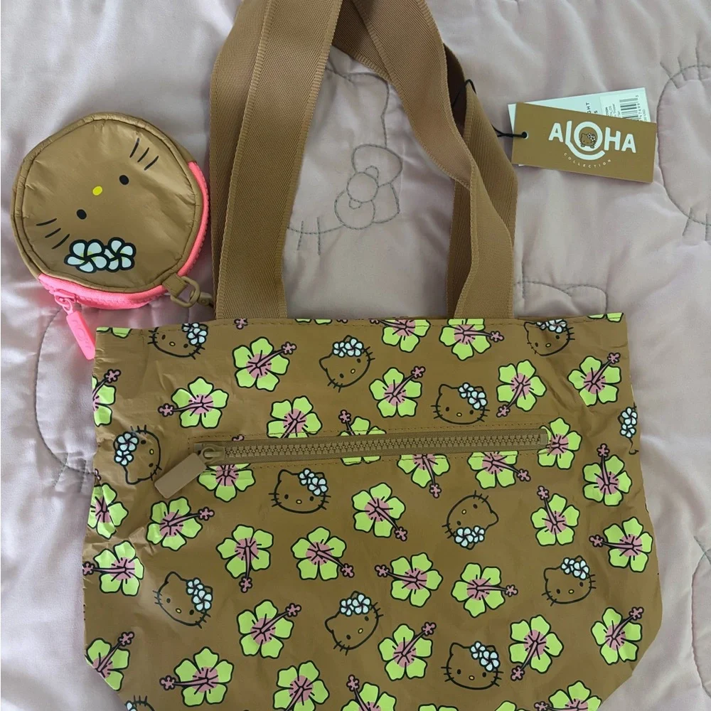ALOHA Collection Mini Day Tripper Tote with Floral and Hello Kitty Design - Picture 2 of 4